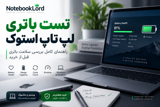 تست باتری لپتاپ استوک چگونه است؟